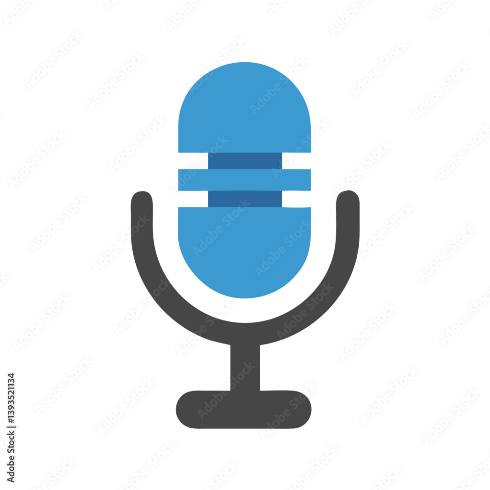 Poster microphone vector icon design
