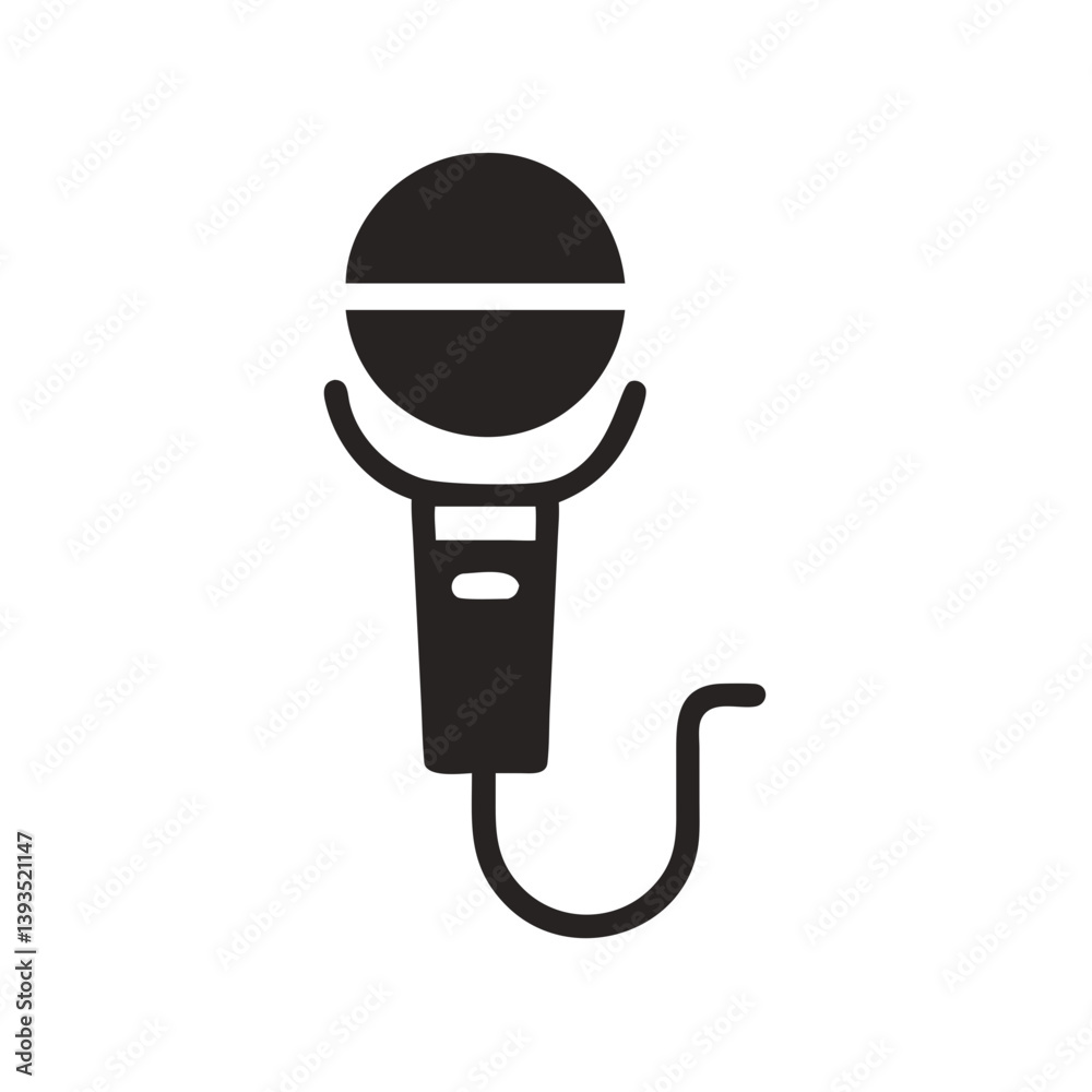 Poster microphone vector icon design