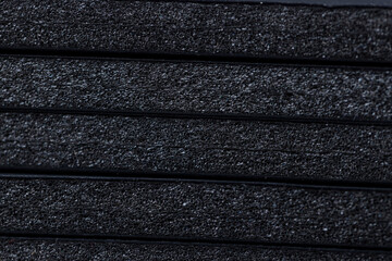modern material made of black paper and foam for creative work, black foam board for creative work