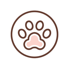 Fototapeta premium Cute Paw Print Vector Icon