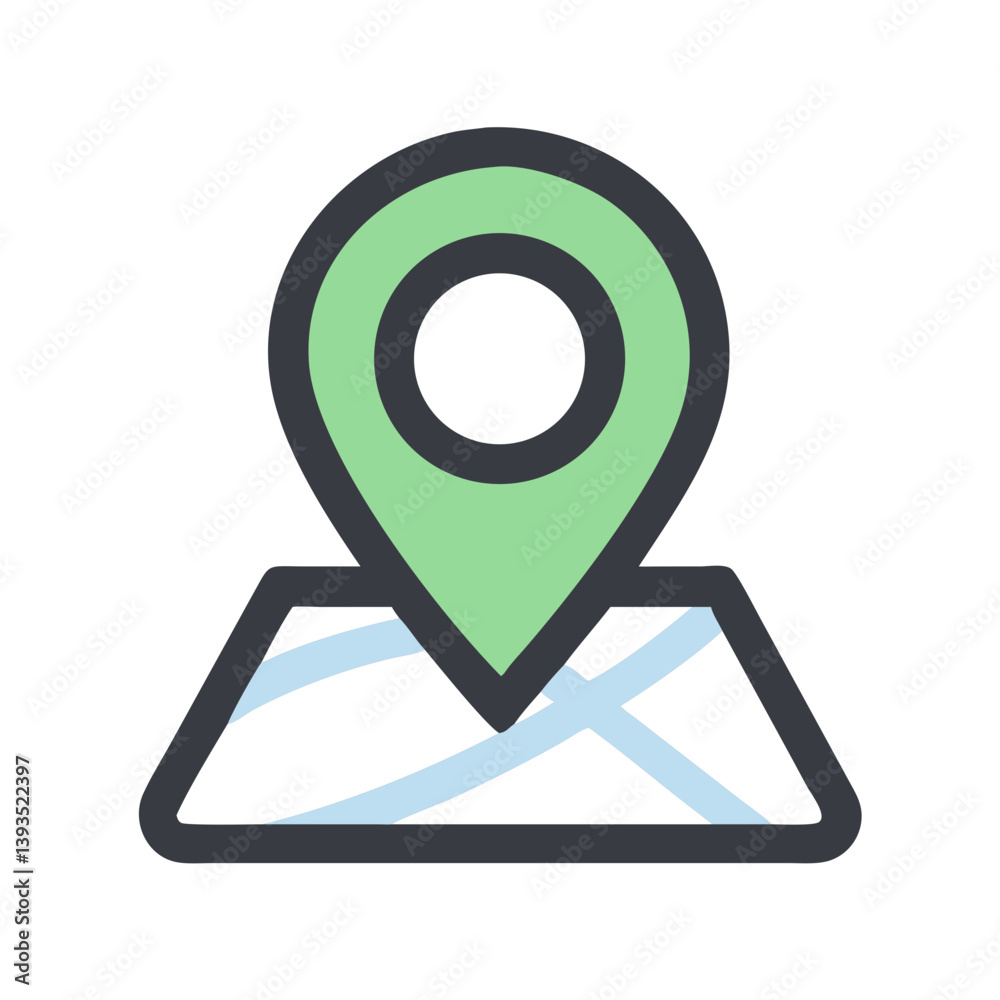 Aufkleber location pin maps vector icon