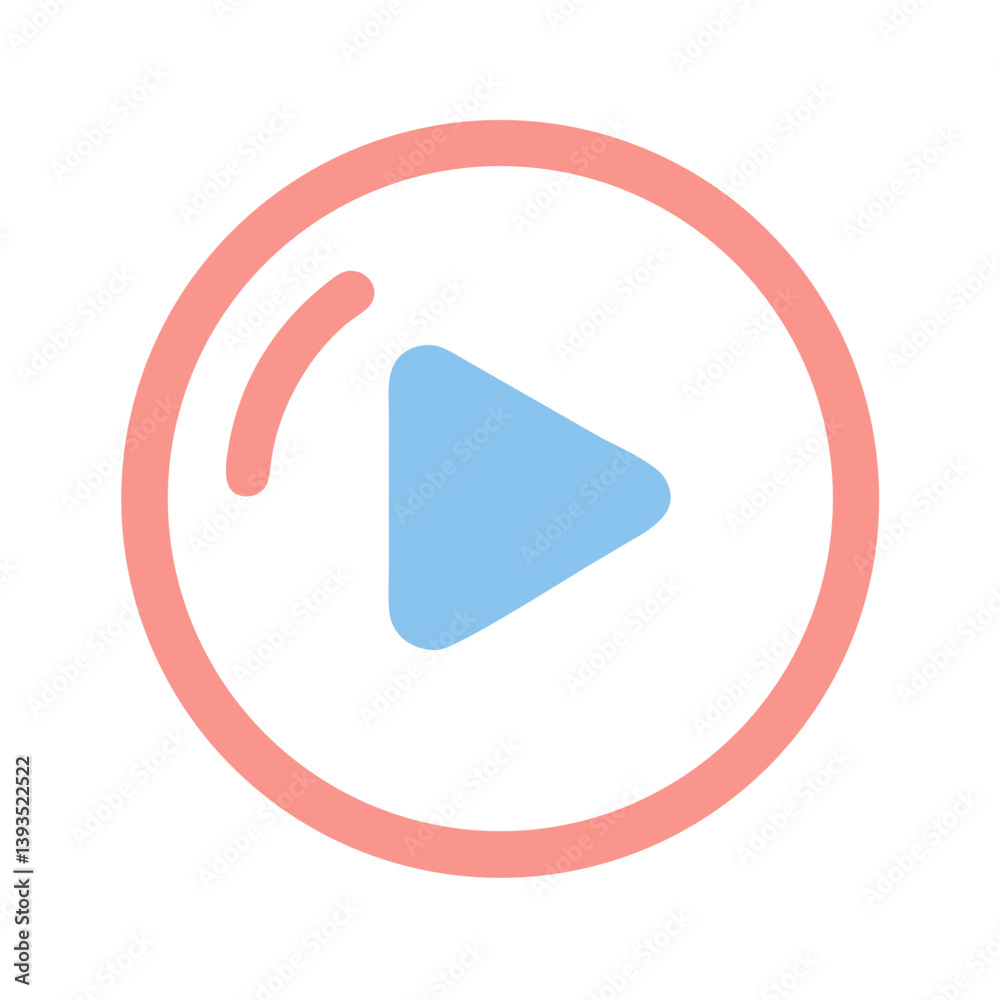 Poster Minimal Play Button Vector Icon

