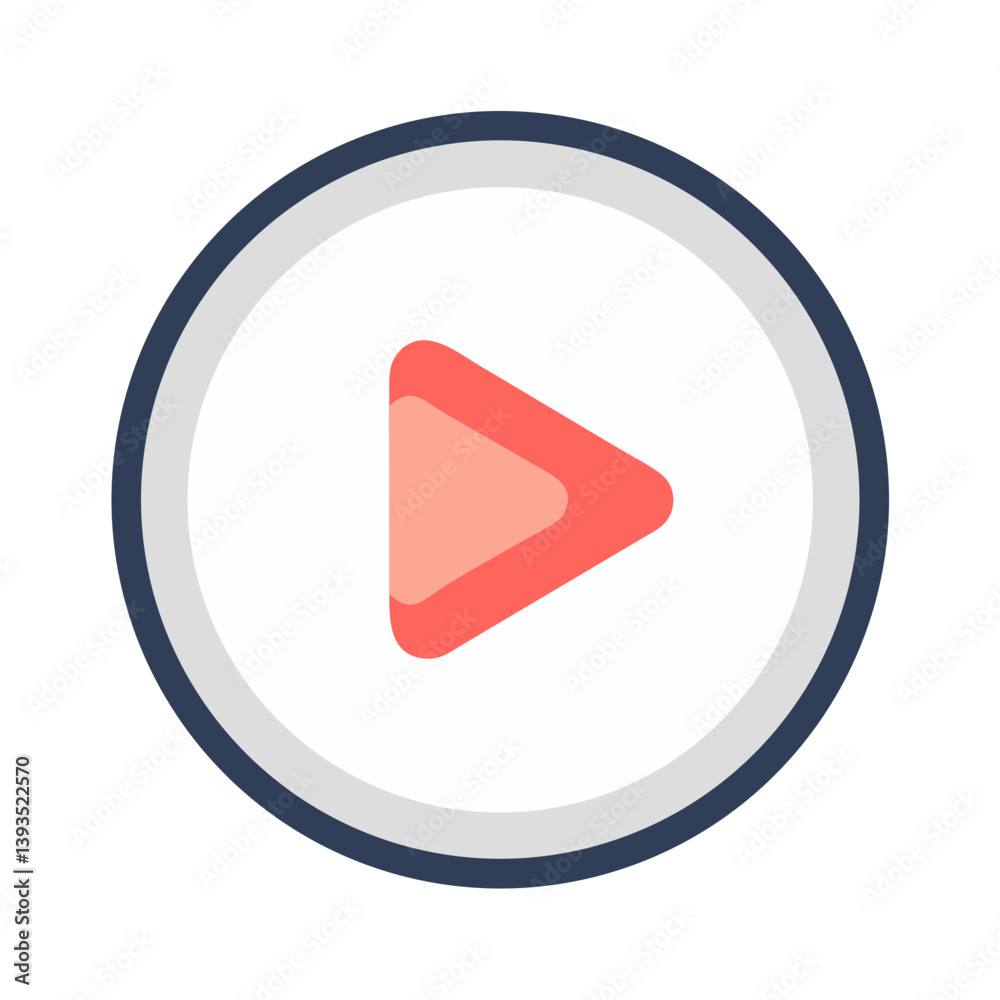 Poster Minimal Play Button Vector Icon

