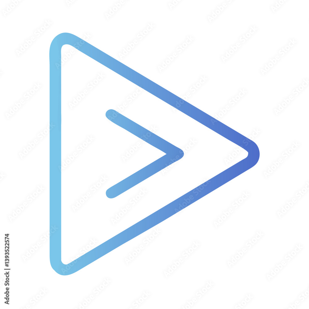 Poster Minimal Play Button Vector Icon

