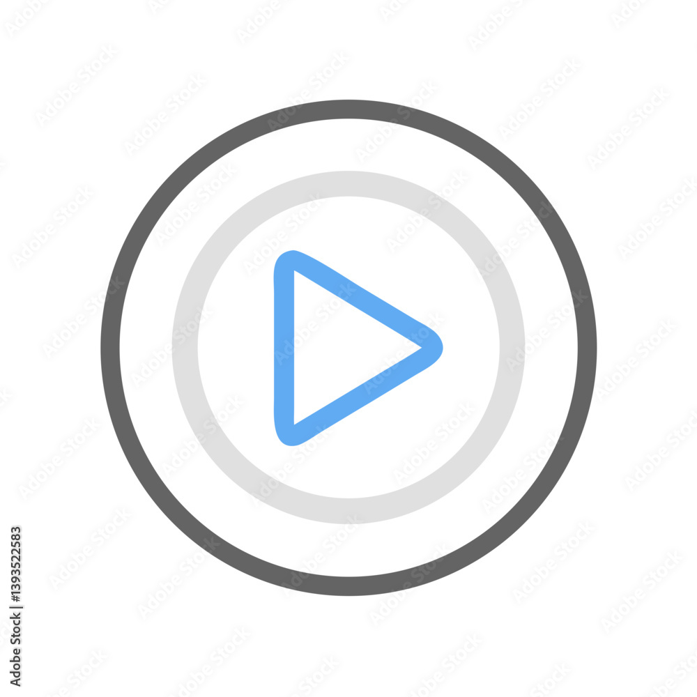 Poster Minimal Play Button Vector Icon


