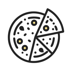 Tasty Pizza Slice Vector Icon

