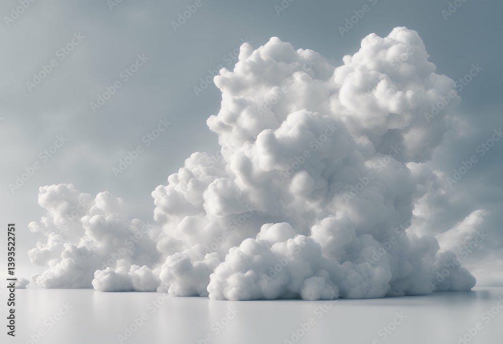 Wall mural different views background random render shapes collection art isolated 3d white cumulus clip abstra