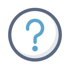Question Icon Vector for Inquiry, Curiosity, and Help Concepts