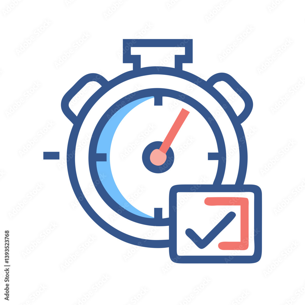 Poster stopwatch sign icon vector for timing, measurement, and precision concepts