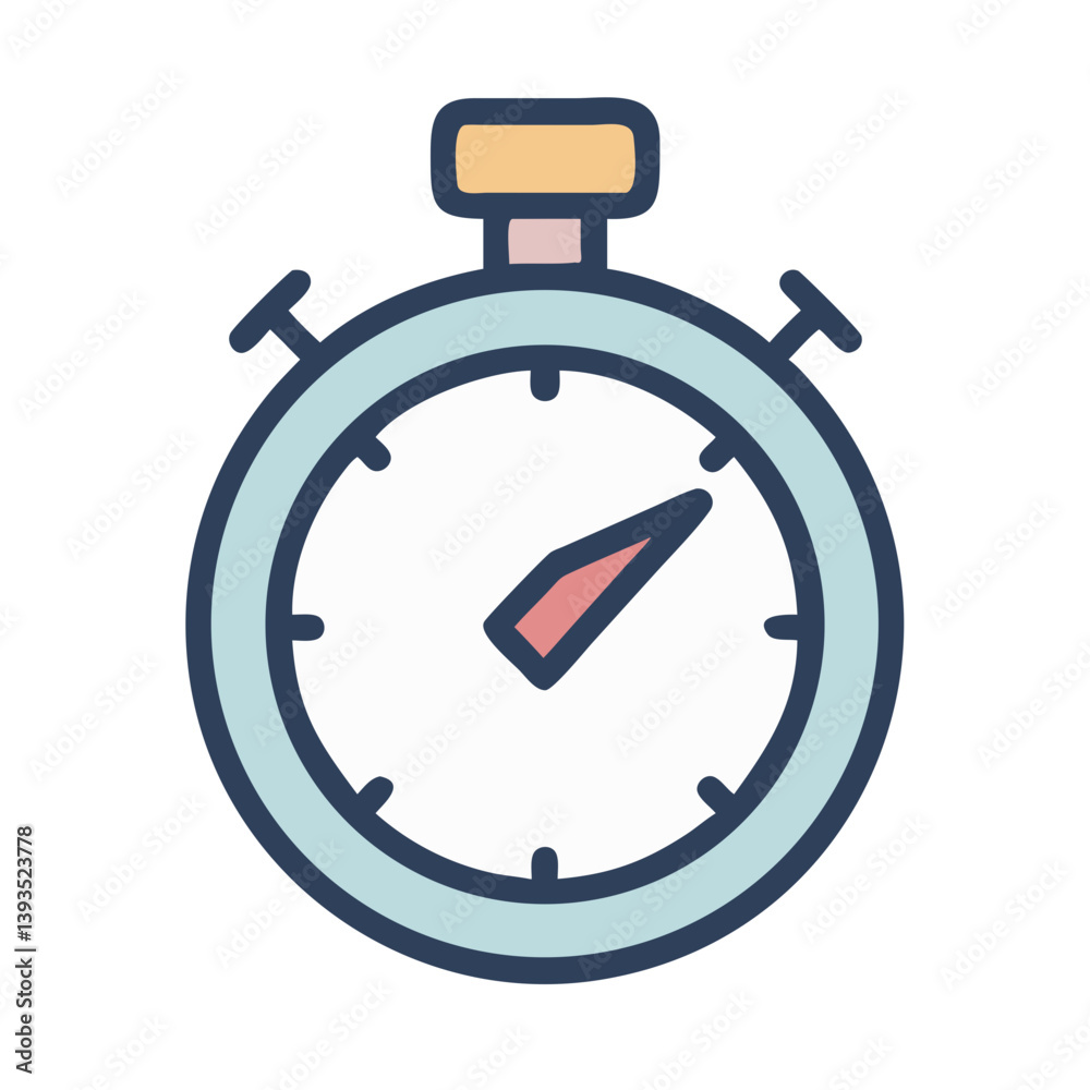 Poster stopwatch sign icon vector for timing, measurement, and precision concepts