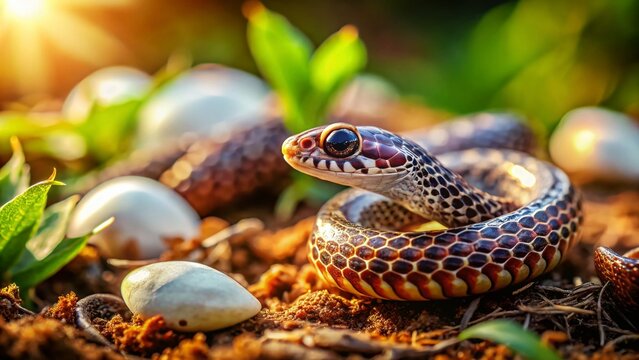 Newly Hatched Snake Sheds Its Egg Membrane A CloseUp Look at Wildlifes First Steps