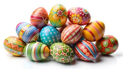 Fototapeta premium Decorated Easter Eggs Pile