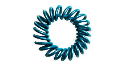 Circular Blue Spiral: Abstract Design, Cut Out Transparent