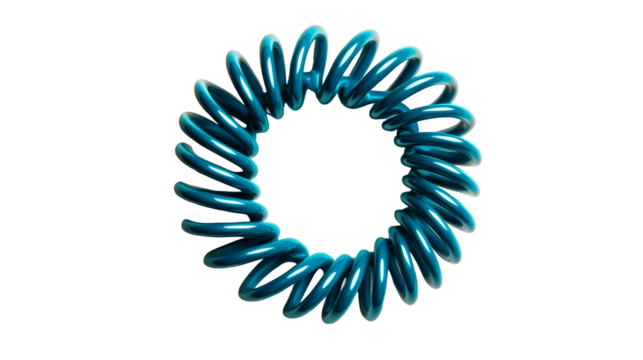 Circular Blue Spiral: Abstract Design, Cut Out Transparent