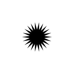 Fototapeta premium Black Star Icon Png. Black Sun Icon Png.