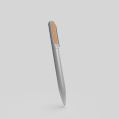 metal and wood stylus mockup, left view