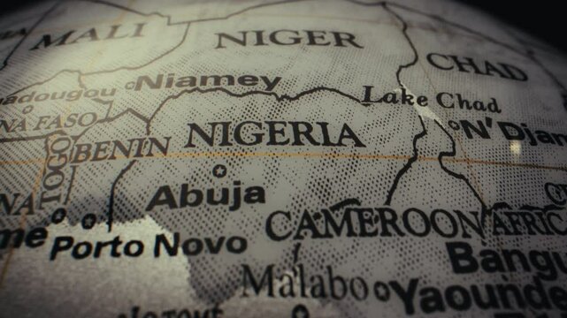 Retro globe - Nigeria