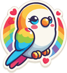 Illustration of Love Birds perched on a branch of a Tree.png