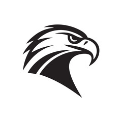 Minimal Eagle Icon on White Background – Simple, Modern Bird Symbol