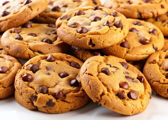 Mouthwatering Chocolate Chip Cookies A Panoramic Feast for the Eyes and Taste Buds Closeup of Perfectly Baked Treats