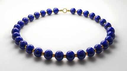 Obraz premium Blue lapis lazuli beaded necklace