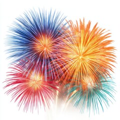 Fireworks display cheer concept. Colorful fireworks illuminate the night sky in a festive display.