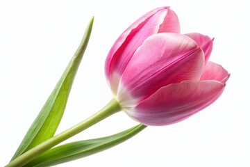 Naklejka premium Stunning Panoramic Pink Tulip A Breathtaking Spring Floral Image for Design Inspiration