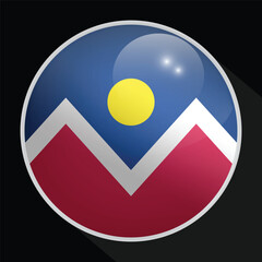 Denver Glossy Circle Flag icon