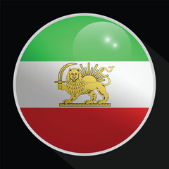 Iran Persian Glossy Circle Flag icon
