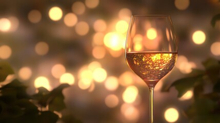 Wine glass bokeh elegant drink