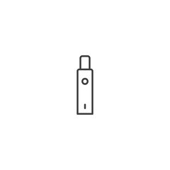 Portable usb flash drive icon for data storage and transfer