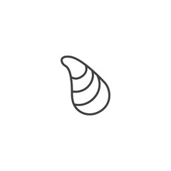 Seashell icon outline drawing perfect for beach and nature-themed designs