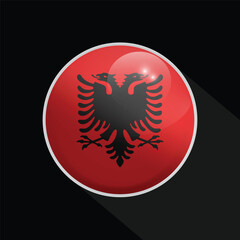 Albania Glossy Circle Flag icon