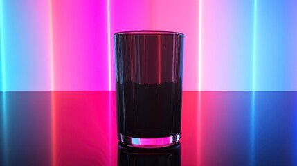 Dark drink neon background beverage image