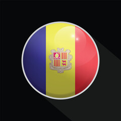 Andorra Glossy Circle Flag icon