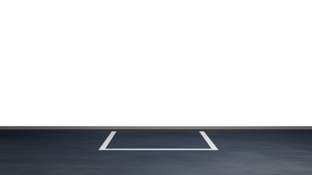 Car parking area isolated on transparent background