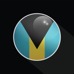 Bahamas Glossy Circle Flag icon