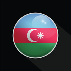 Azerbaijan Glossy Circle Flag icon