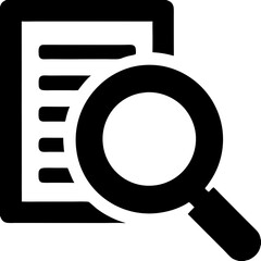 magnifying glass with document icon