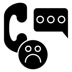 Fototapeta premium Complaint solid glyph icon