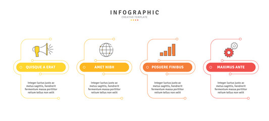Business infographic template with modern design elements and icons in vector 