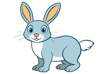  coloring  Rabbit outline vector illustration and ready for print. white  background.