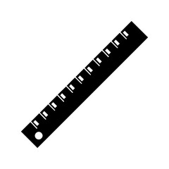 Fototapeta premium Black Ruler Icon - Measurement Tool