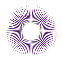 Simple Starburst Ring Icon in Purple Color Isolated on White Background Geometric Shape and Design