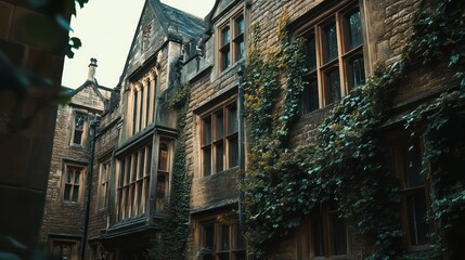 Obraz premium Historic buildings narrow street cityscape