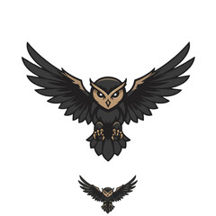 Obraz premium Elegant Owl in Flight with Spread Wings