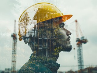 Honor of work: workers' day, skilled professional, labor dedication, construction effort, protective helmet, economic contribution, industrial growth, collective rights, job recognition.