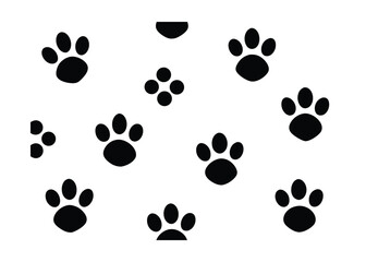 Fototapeta premium cute animal tracks seamless repeat