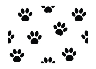 Fototapeta premium animal paw path repeat pattern