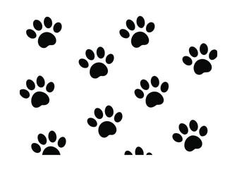 Fototapeta premium repeating pet footprint background